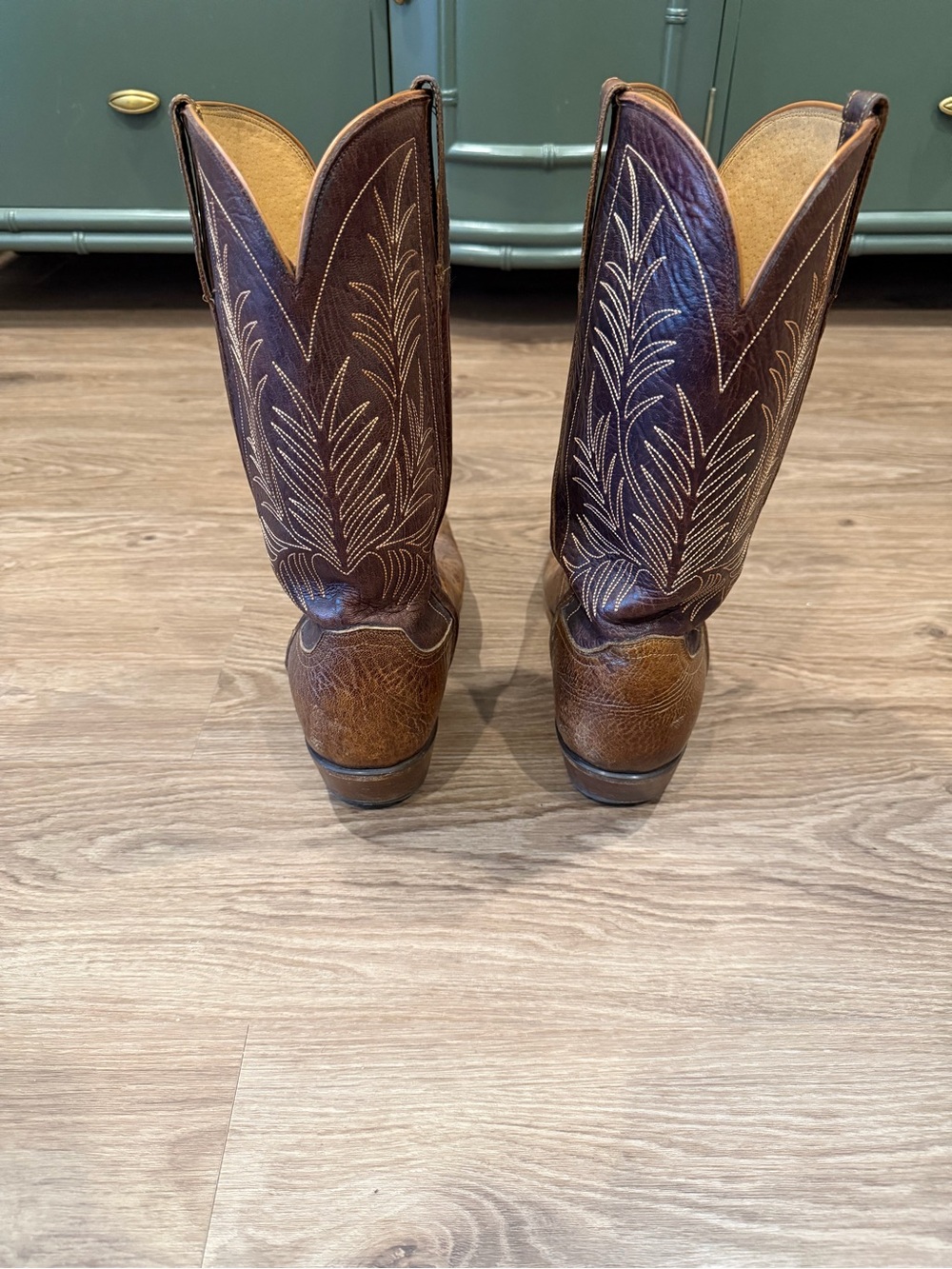RARE Lucchese Paxson Moose Leather Boots Mens size 14D - Picture 5 of 10